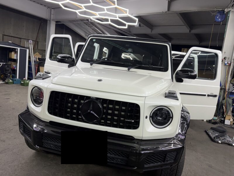 メルセデス・ベンツ Gクラス W463A（ナンバーは加工）の車両前面